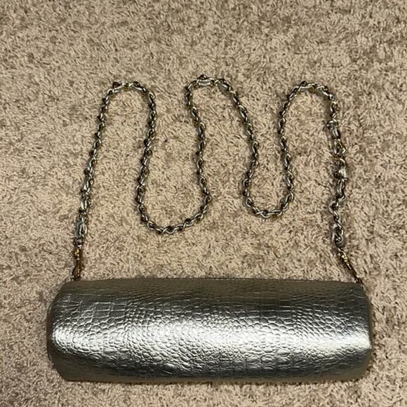 Cute Silver Mini Cylinder Crossbody - Picture 1 of 6